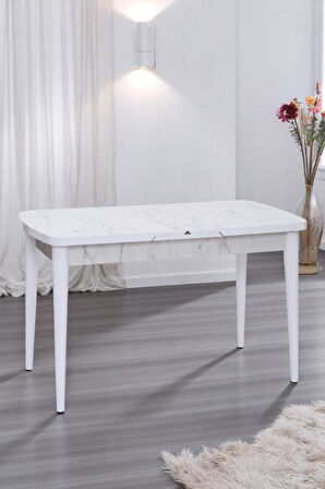 Nehir Beta Banklı Lak Panel Açılır Mutfak Masa Takımı 75x130cm