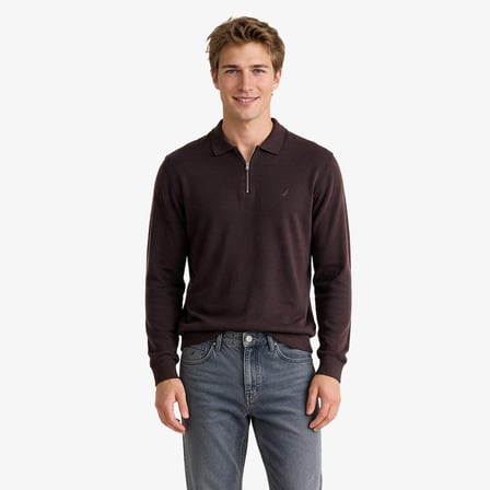 Nautica Erkek Kahverengi Regular Fit Triko