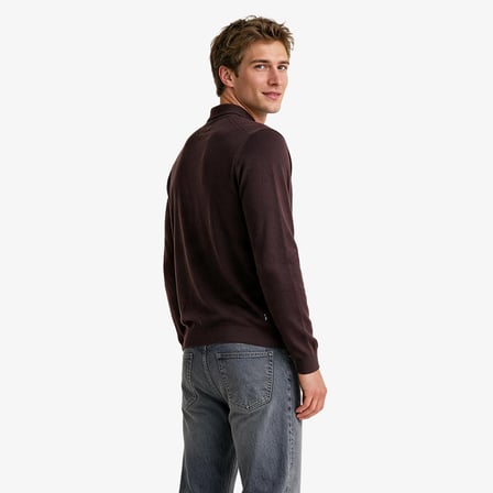 Nautica Erkek Kahverengi Regular Fit Triko