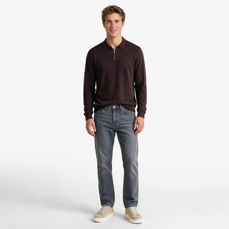 Nautica Erkek Kahverengi Regular Fit Triko