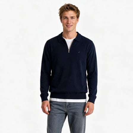 Nautica Erkek Lacivert Regular Fit Triko