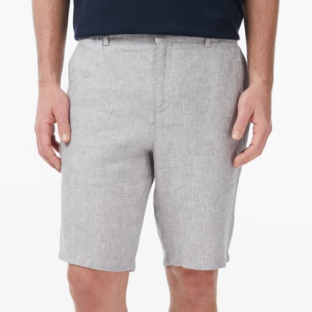 Nautica Erkek Gri Regular Fit Keten Şort