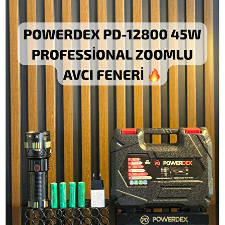 Powerdex Pd-12800 45w 4500 Lümen Profesyonel Zoomlu El Feneri Siyah