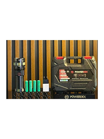 Powerdex Pd-12800 45w 4500 Lümen Profesyonel Zoomlu El Feneri Siyah