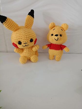 POKEMON VE WİNNİE THE POOH OYUNCAK (EL ÖRGÜSÜDÜR)