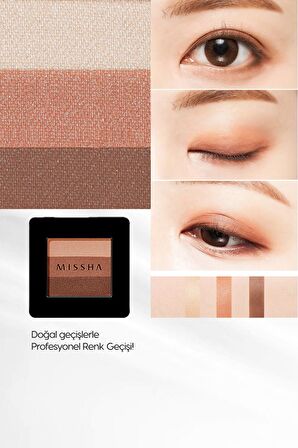 Yumuşak Dokulu, Dökülme Yapmayan 3 Renkli Göz Farı Triple Shadow (No.14 Dewy Apricot)