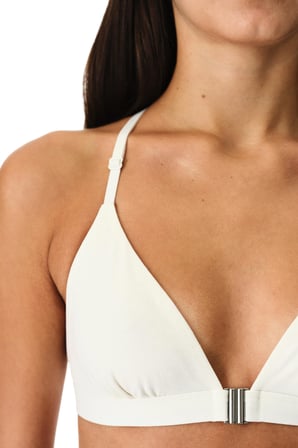 Kırık Beyaz Crochet Back Üçgen Sütyen