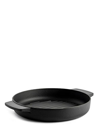 Kitchenaid Siyah Emaye Döküm Demir Çift Kulplu Izgara Tavası 26 cm