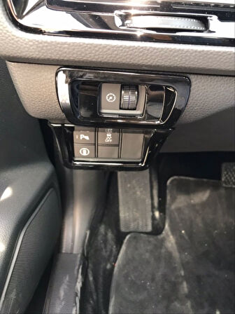 Honda  Civic FE1 2022 Uyumlu  Kontrol Panel Kaplama Seti - Piano Black