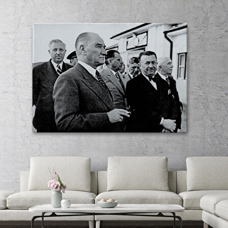 Atatürke Bakan Şükrü Kaya Dekoratif Duvar Tablosu-6637