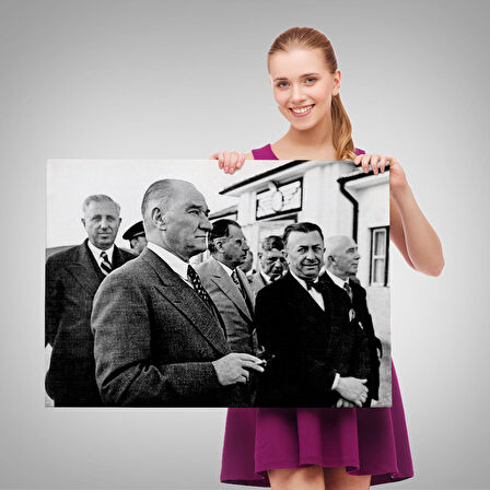 Atatürke Bakan Şükrü Kaya Dekoratif Duvar Tablosu-6637