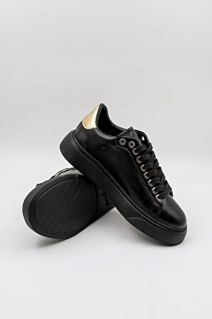 Park Moda Sneaker Spor Kadın Ayakkabı PM400 K326  Siyah Cilt