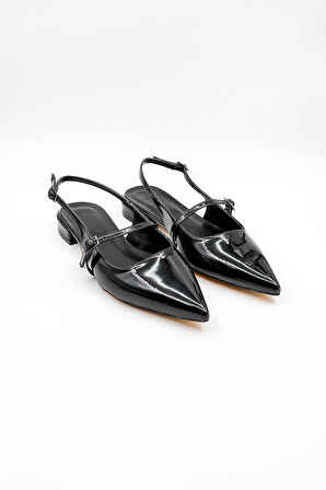 Park Moda Tek Bantlı Rugan Kadın Topuklu Ayakkabı PM280 K5