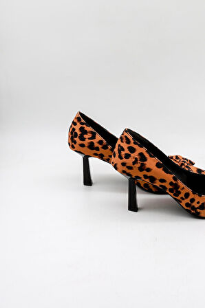 Park Moda Kadın Topuklu Ayakkabı PM492 K140  - Siyah Çita