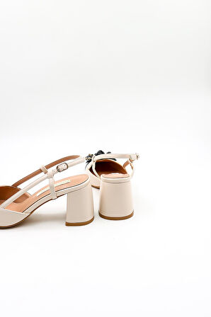 Kriste Bell İthal Gül Toka Abiye  Ayakkabı KB2201 Beyaz Cilt