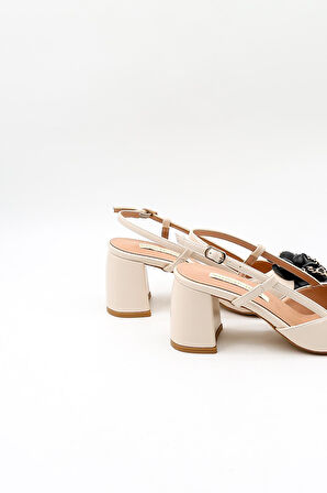 Kriste Bell İthal Gül Toka Abiye  Ayakkabı KB2201 Beyaz Cilt