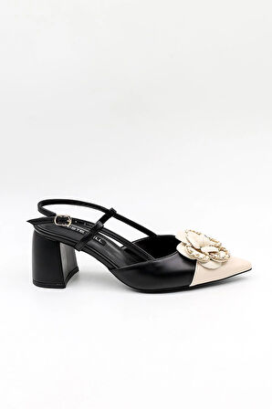 Kriste Bell İthal Gül Toka Abiye  Ayakkabı KB2201 Siyah Cilt