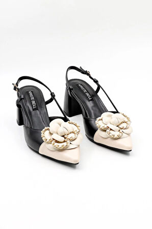 Kriste Bell İthal Gül Toka Abiye  Ayakkabı KB2201 Siyah Cilt