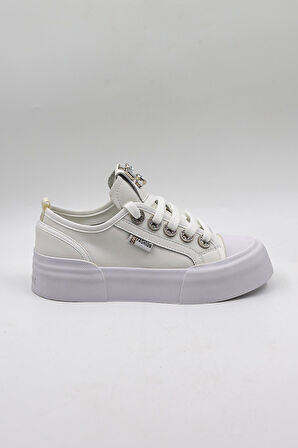 Kriste Bell Kadın Taşlı Sneakers KB0014 Beyaz