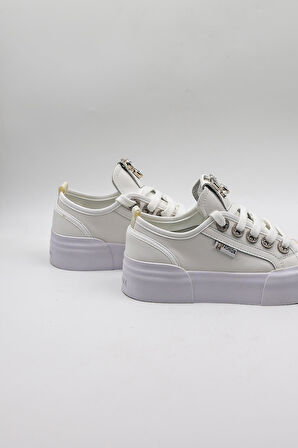 Kriste Bell Kadın Taşlı Sneakers KB0014 Beyaz