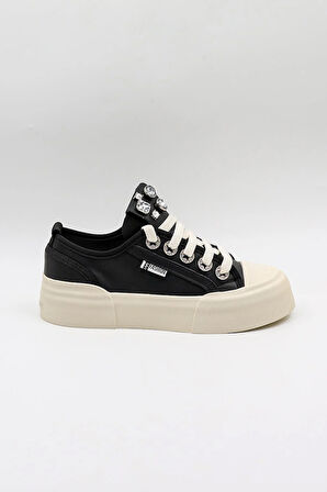 Kriste Bell Kadın Taşlı Sneakers KB0014 Siyah