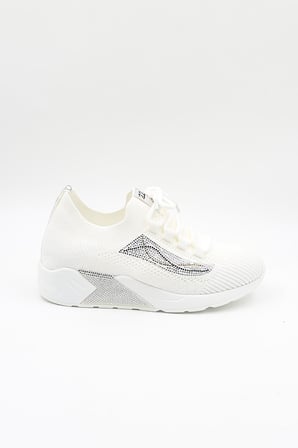 Guja İthal Triko Sneakers Kadın Spor Ayakkabı GJ301 Beyaz
