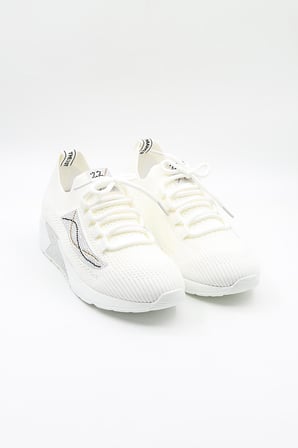 Guja İthal Triko Sneakers Kadın Spor Ayakkabı GJ301 Beyaz