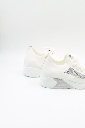 Guja İthal Triko Sneakers Kadın Spor Ayakkabı GJ301 Beyaz