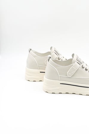 Guja İthal Dolgu Taban Sneakers Kadın Spor Ayakkabı GJ363 Bej