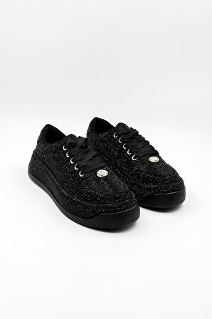 Guja İthal Taş Detaylı Bağcıklı Sneakers Kadın Spor Ayakkabı GJ45110