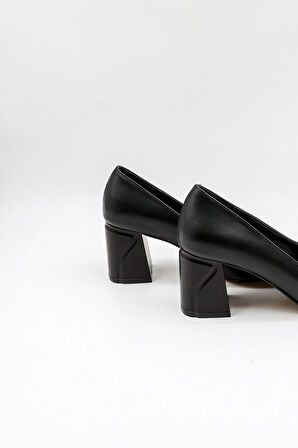 Park Moda Günlük Topuklu Kadın Ayakkabı PM371 Siyah Cilt