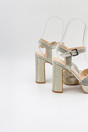 Park Moda Kadın Topuklu Ayakkabı PM08 Altın