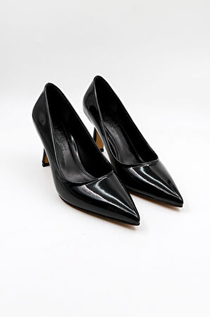 Park Moda Babet Kadın Ayakkabı PM537 Siyah Rugan