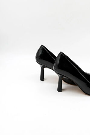 Park Moda Babet Kadın Ayakkabı PM537 Siyah Rugan