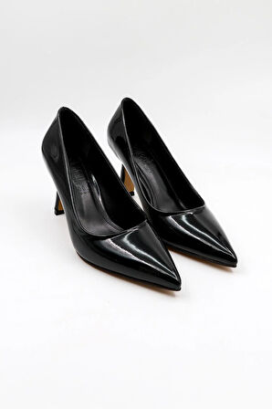 Park Moda Babet Kadın Ayakkabı PM537 Siyah Rugan