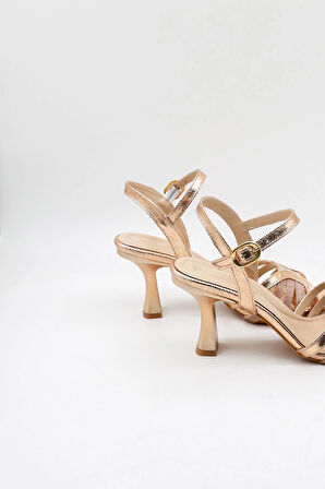 Park Moda Kısa Topuk Abiye Şık Kadın Ayakkabı PM161 Rose