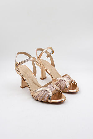 Park Moda Kısa Topuk Abiye Şık Kadın Ayakkabı PM161 Rose