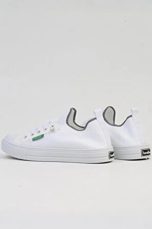 United Colors of Benetton Tamamı Triko Özel Seri Kadın Günlük Ayakkabı BNT10233 Beyaz