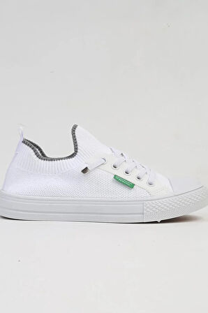 United Colors of Benetton Tamamı Triko Özel Seri Kadın Günlük Ayakkabı BNT10233 Beyaz