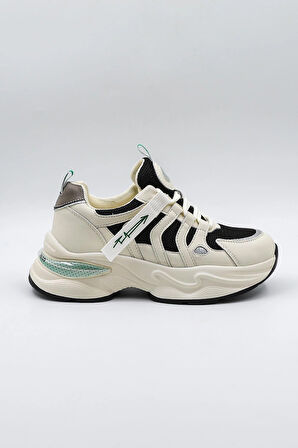 Kriste Bell İthal Kadın Sneakers Spor Ayakkabı KB0052 Siyah Beyaz
