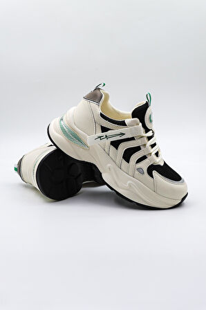 Kriste Bell İthal Kadın Sneakers Spor Ayakkabı KB0052 Siyah Beyaz