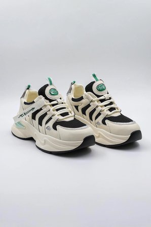 Kriste Bell İthal Kadın Sneakers Spor Ayakkabı KB0052 Siyah Beyaz