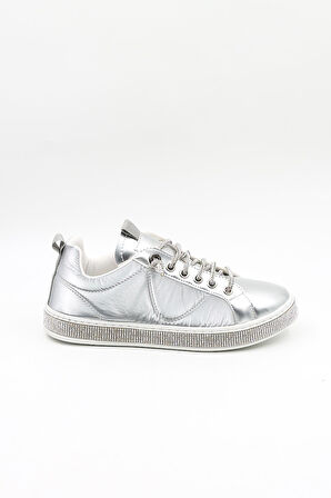 Kriste Bell Günlük Rugan Kadın Spor Ayakkabı KB22513 Gümüş