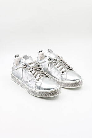 Kriste Bell Günlük Rugan Kadın Spor Ayakkabı KB22513 Gümüş