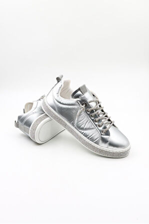 Kriste Bell Günlük Rugan Kadın Spor Ayakkabı KB22513 Gümüş