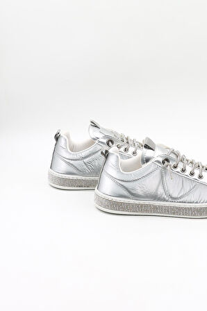 Kriste Bell Günlük Rugan Kadın Spor Ayakkabı KB22513 Gümüş
