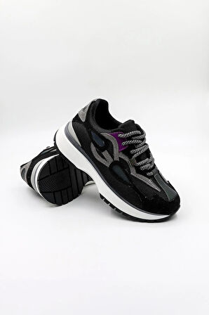 Kriste Bell Sneaker Kadın Spor Ayakkabı  KB55105 Siyah Multi