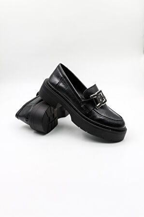 Kriste Bell Tokalı Günlük Klasik Ayakkabı KB5005 Siyah