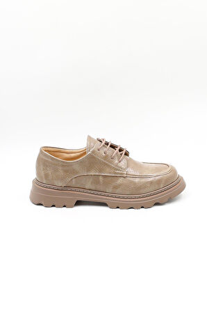 Kriste Bell Bağcıklı Klasik ve Günlük Kadın Ayakkabı KB268 Vizon