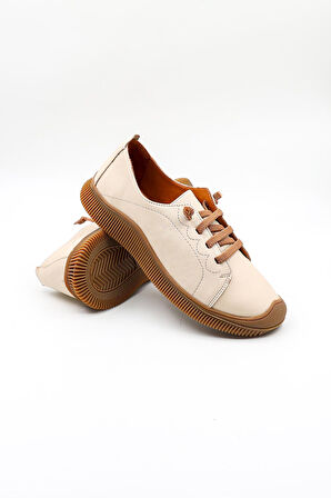 Venüs Kadın Hakiki Deri Günlük Ayakkabı VN13504Y Bej